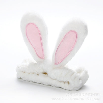 Cute Bunny Ears Face Wash Headband