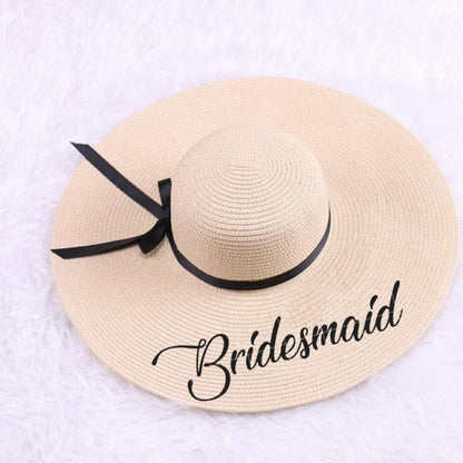 Bride Bridesmaid Maid of Honor Floppy Hats